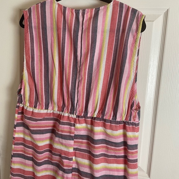 4our Dreamers anthropology Multicolor Striped Maxi Dress size large - Picture 7 of 9